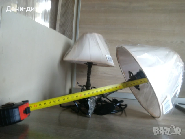 Месингови антикварни настолни ( нощни) лампи - чифт, снимка 5 - Настолни лампи - 54098398