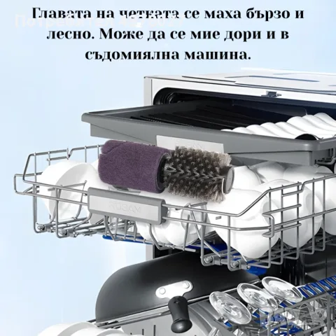 Мощна безжична електрическа четка за почистване на грил и барбекю – 3 скорости, 350 RPM, регулируема, снимка 3 - Мопове, кофи, четки и метли - 55483136