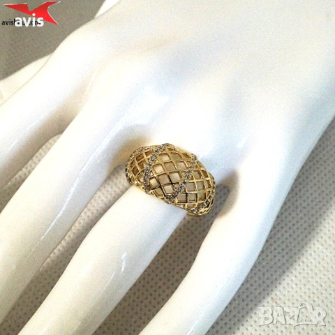  Пръстен с 14К златно покритие 224896, снимка 4 - Пръстени - 54343823