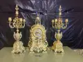 Автентичен френски каминен часовник  Louis XVI – позлатен бронз (Ormolu), ХIХ век , снимка 1