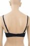 Сутиен Hunkemöller 80C – черен модел с фини прозрачни райета, снимка 4