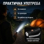 Мощен ръчен акумулаторен лед фенер USB зареждане CREE LED за къмпинг риболов лов туризъм палатка, снимка 6