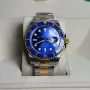 Rolex Submariner Bluesy Мъжки Часовник С Кутия Документи И Подаръчна Чанта Код Chronolux55, снимка 4