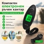 Дигитален компактен електронен ръчен кантар везна за самолетен багаж риболов куфари храна до 40кг, снимка 1