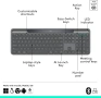 Соларна клавиатура Logitech K980 Bluetooth Logi Bolt, снимка 6