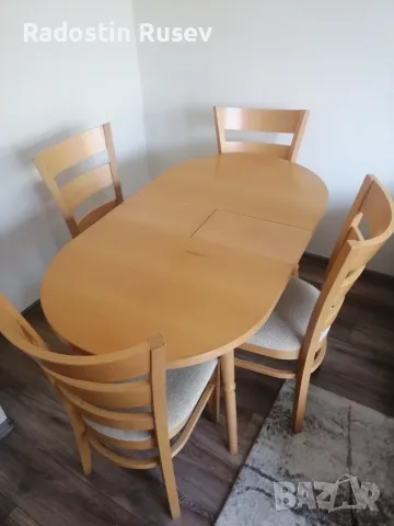 Продавам маса с четири стола, снимка 5 - Маси - 55333162