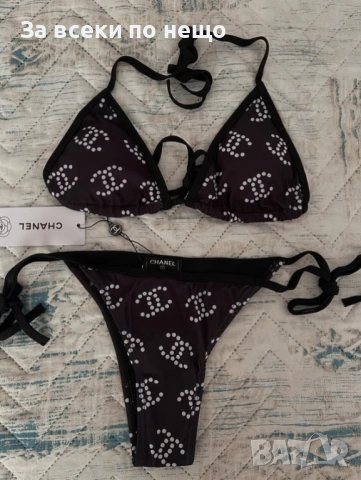 Chanel Дамски Черен Бански С 2 Части👙Дамски Бански С Две Части Шанел Код DST45