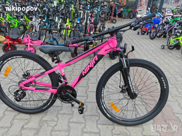 BG Алуминиев велосипед 26" NINJA розов, снимка 2 - Велосипеди - 54334989
