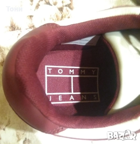 TOMMY HILFIGER Оригинал Нови Дамски Маратонки Изцяло от Естествена Кожа 40/41, снимка 9 - Маратонки - 55158906