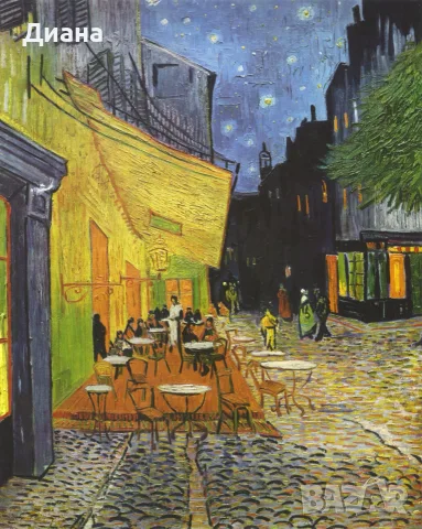 Нов фототапет Ван Гог – „Кафене тераса през нощта“ (Café Terrace at Night) – 183×254 см, снимка 5 - Други - 55325582