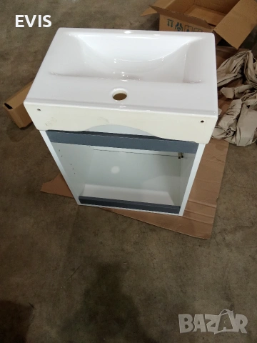 Шкаф с мивка за баня Waschplatz Tiny 45 см, снимка 3 - Шкафове - 54278501