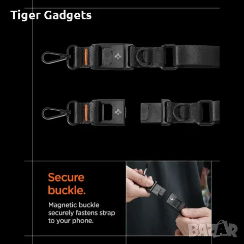 Универсална връзка за телефон Spigen DA30M Crossbody 2 в 1, Черна, снимка 12 - Калъфи, кейсове - 55577803