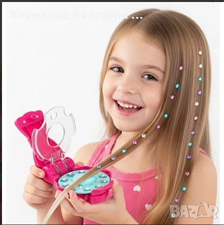 Машина за поставяне диаманти на коса и дрехи