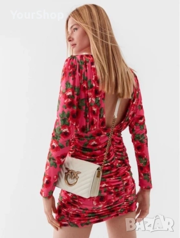 PINKO Mini Chevron Click Love – оригинална чанта | НОВА, снимка 2 - Чанти - 54049030