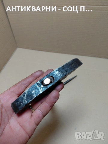 Комплект Соц Стари Ръчно Ковани Чукче С Наковалня За Клепане На Коси 0.800кг. НОМЕР 1819., снимка 5 - Антикварни и старинни предмети - 55225699