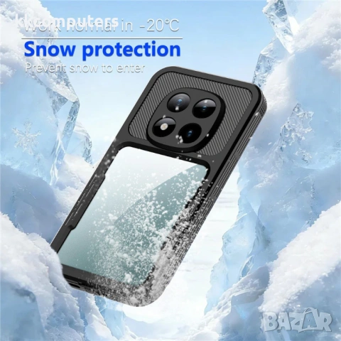 Водоустойчив Калъф REDPEPPER IP68 за Xiaomi Redmi Note 15 Pro 5G Global – Прозрачен, снимка 5 - Калъфи, кейсове - 54593963