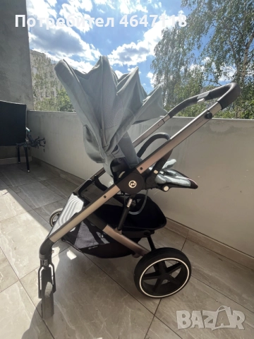 Cybex Balios S Lux + дъждобран + чувал + борд