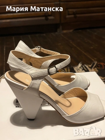 Бели Сандали естествена кожа Gianni ( Джани), снимка 6 - Сандали - 54730463