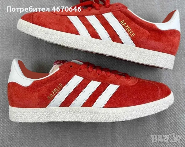 Маратонки Adidas Originals Gazelle RED , снимка 3 - Маратонки - 55678522