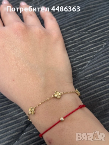 Златна гривна модел Van Cleef, снимка 4 - Гривни - 54151396