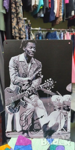 Chuck Berry- метална табела(плакет), снимка 2 - Китари - 55247779
