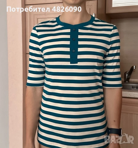 Дамска тениска Ralph Lauren Henley – Идеално състояние, снимка 3 - Тениски - 54528164