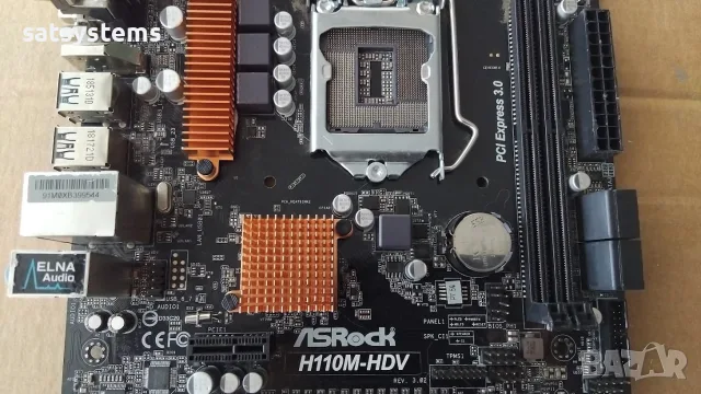 Дънна платка ASRock H110M-HDV R3.0 Socket LGA1151, снимка 5 - Дънни платки - 55345135