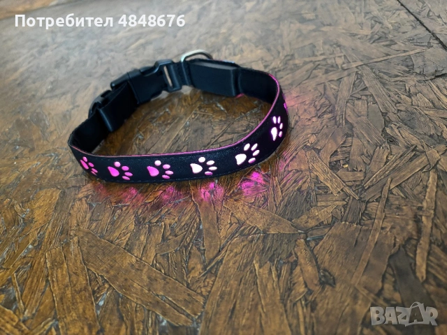 Светеща кучешка каишка от естествена кожа (Type-C) + ПОДАРЪЦИ, снимка 4 - За кучета - 54799109