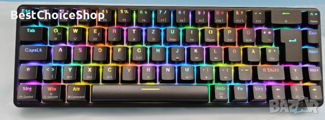 Геймърска клавиатура, TMKB Technology Mechanical KeyBoard, T68, безжична, RGB, механична, 68 клавиша, снимка 2 - Клавиатури и мишки - 54857748