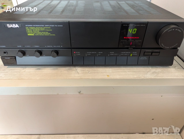 Продавам работещ усилвател SABA PA-2060, снимка 5 - Ресийвъри, усилватели, смесителни пултове - 54410709