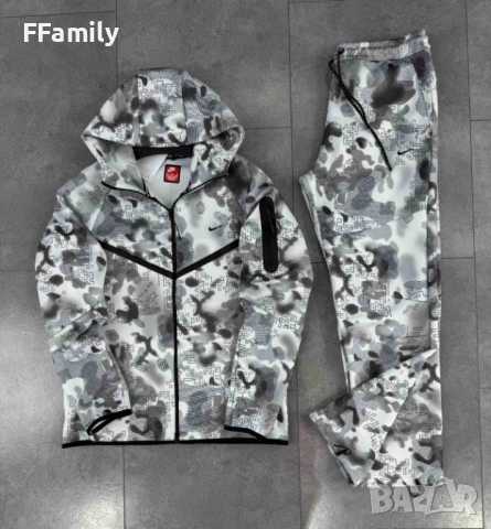 Eкип Nike Tech Fleece Сив Камуфлаж [S - XL], снимка 6 - Спортни дрехи, екипи - 54146041