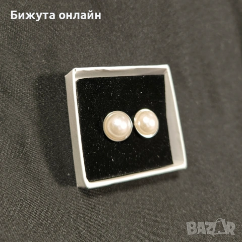 Обеци от медицинска стомана с перли