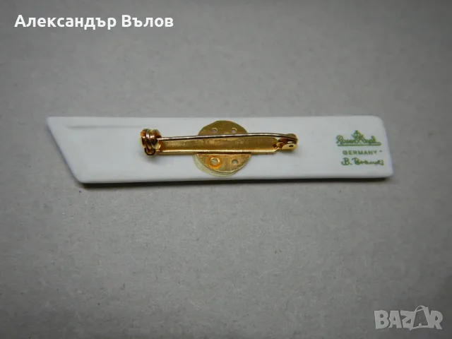 Винтидж порцеланова брошка Rosenthal Германия Ръчна изработка подписана, снимка 11 - Антикварни и старинни предмети - 55395473