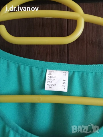 зелена туника с рязана бродерия , снимка 5 - Туники - 54095684