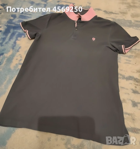 Мъжка тениска с яка размер М - без забележки , снимка 2 - Тениски - 54032035