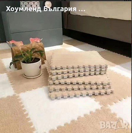 Плюшена мека настилка - изолация за детска -мек пъзел различни цветове, снимка 5 - Други - 54311980