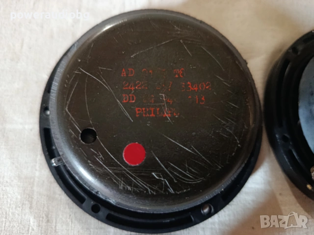 Vintage Редки Високочестотни Драйвери (пищялки) Philips AD0140T8 - 2 бр., снимка 7 - Тонколони - 54896769