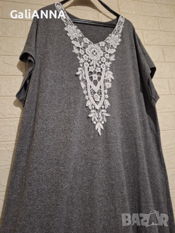 СТРАХОТНА ДЪЛГА РОКЛЯ 3XL-4XL, снимка 5 - Рокли - 54496826