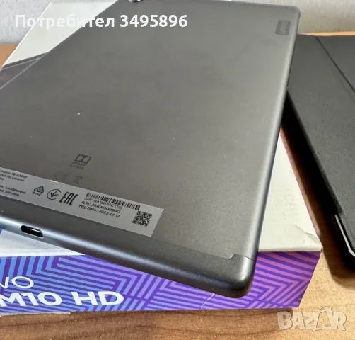 Таблет Lenovo Tab M10 HD (4GB/64GB, Wi-Fi, Iron Grey) + Оригинален кожен кейс, снимка 4 - Таблети - 55683214