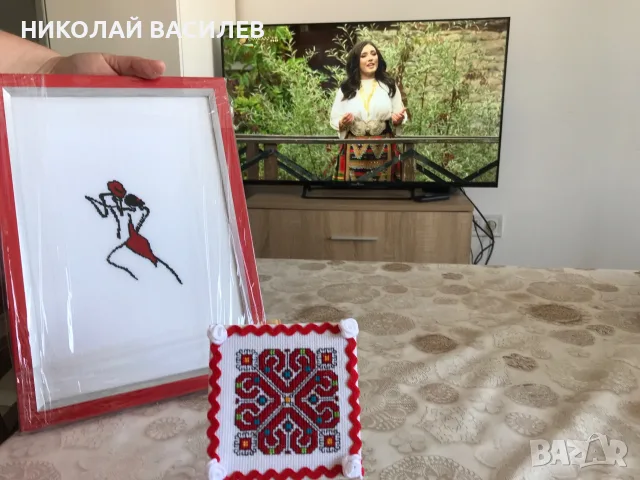 Ръчна  изработка  с игла и конци.  :  За няколко  деня  :  Шевица  в  естествена  рамка  ;  Танго  ., снимка 6 - Гоблени - 55508765