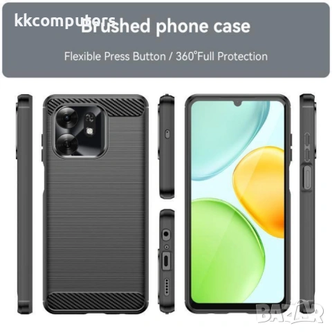 Карбонов TPU Калъф за Honor X6d 5G - Четкана текстура, 3 цвята, снимка 4 - Калъфи, кейсове - 54517896