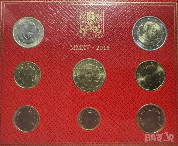 Евросет Ватикана 2015 година ( от 1 цент до 2 евро )