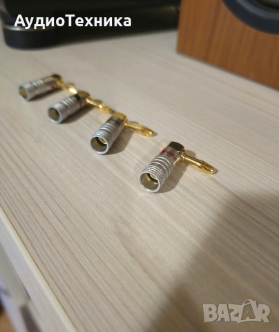 Nakamichi 4 броя конектори, тип banana позлатени 24к, снимка 9 - Други - 54912005