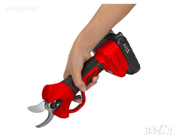 Електрически градински ножици, 2*батерии, острие от въглеродна стомана, диаметър на рязане 40 мм, ер, снимка 2 - Градинска техника - 54227623