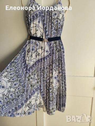 Рокля Солей на  , H&M в синьо , снимка 2 - Рокли - 55246822