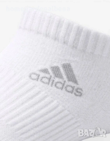 Adidas 3 чифта чорапи бели унисекс омекотени размер 25-27 спортни ежедневни оригинални комплект, снимка 3 - Чорапи - 54491611