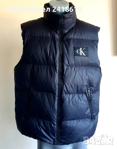 Calvin Klein Down Vest Mens Size XL ОРИГИНАЛ Мъжки Пухен Елек!, снимка 4 - Спортни дрехи, екипи - 54305390