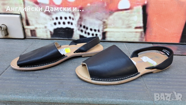 Английски дамски сандали-еспадрили естествена кожа 
