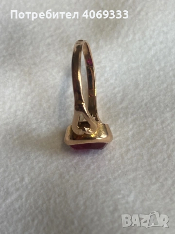 Руски златен пръстен с рубин 2.9гр 14к , снимка 3 - Пръстени - 54175126