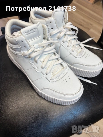 Високи маратонки Skechers от еко кожа-ортопедични